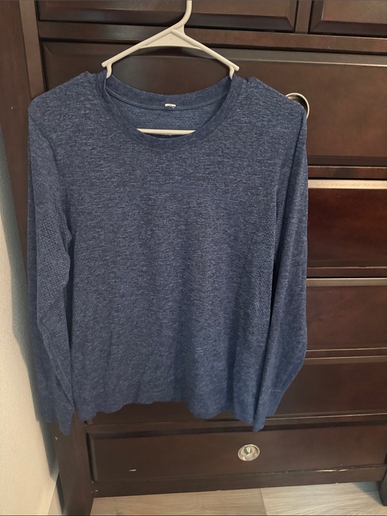lululemon athletica Tops - lululemon athletica Heathered Navy Long Sleeve Crew